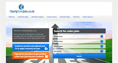 Desktop Screenshot of clearlysalesjobs.co.uk